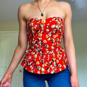 Floral tube top